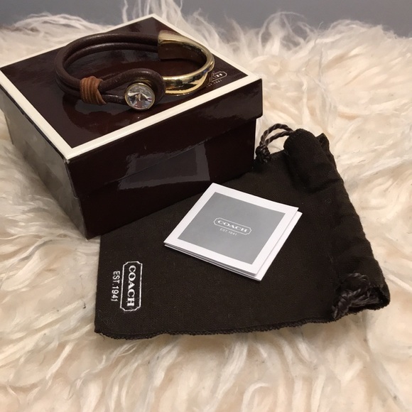 Coach leather and brass bracelet - Picture 2 of 16